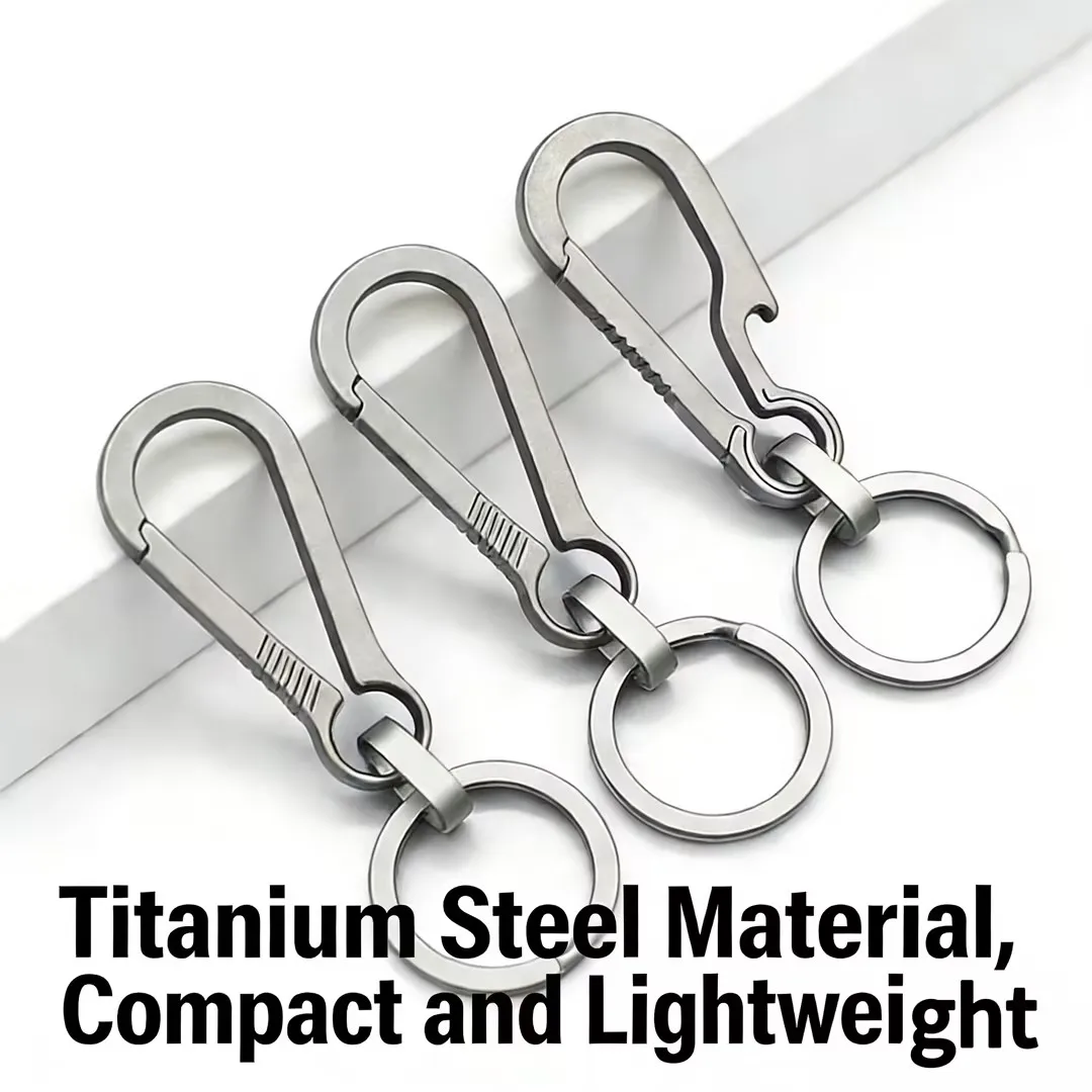 Titanium Alloy EDC Keyring Buckle Outdoor Tool Bottle Opener