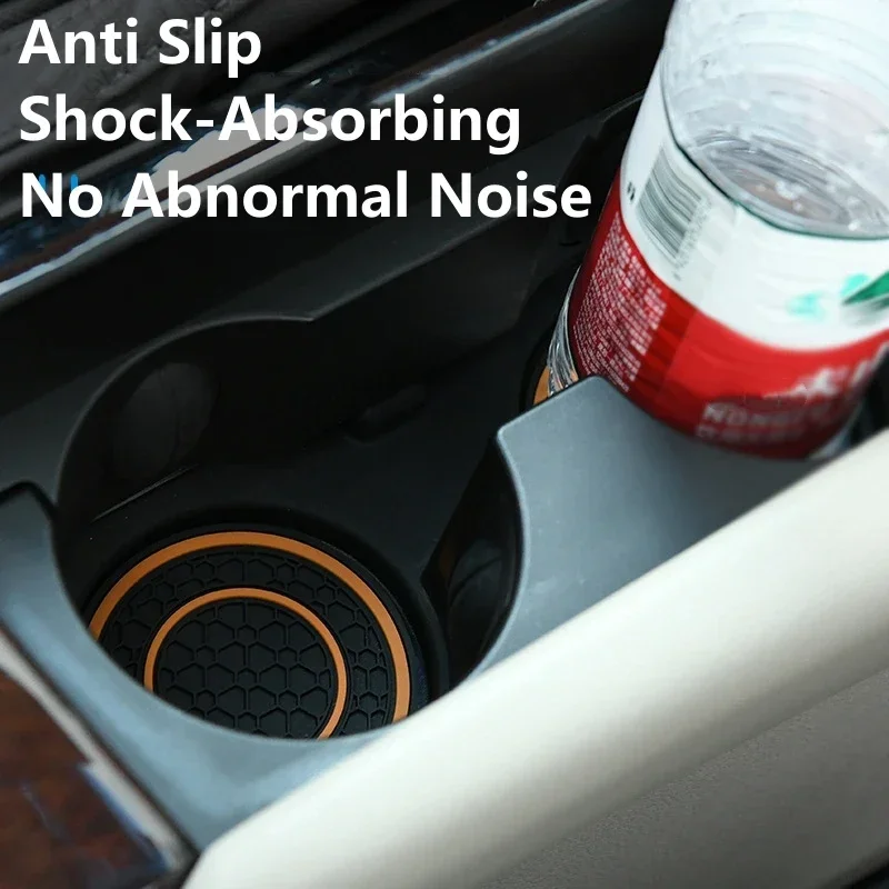 2pcs Double Circle Universal Car Cup Holder Coasters Non-Slip Anti-dust Insert Auto Car Cup Mat Interior Accessories cup holder coasters cup holder inserts car coaster pads
