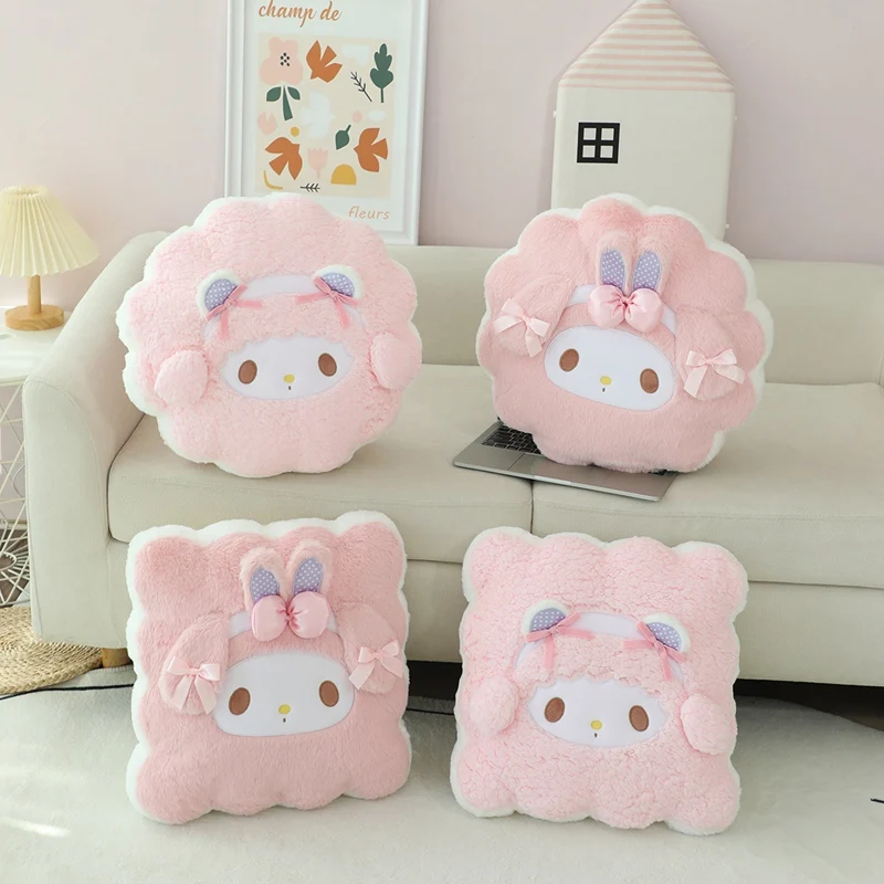 Sanrio Cartoon Anime My Sweet Piano Fluffy Cushion Cute Soft My Melody Sofa Cushion Square Round Home Decor Gifts For Girl 2