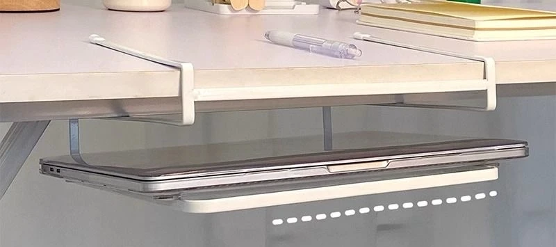 노트북 스탠드, 기숙사 책상 수납용품, 학생용 걸이바구니, 책상 철제 선반, 수납랙