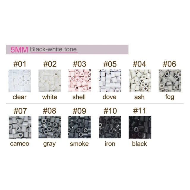 2.6mm Mini Beads 2000PCS Pixel Art Black White colors Fuse Beads for Kids  Gift Hama Beads Diy Puzzles Iron Beads High Quality