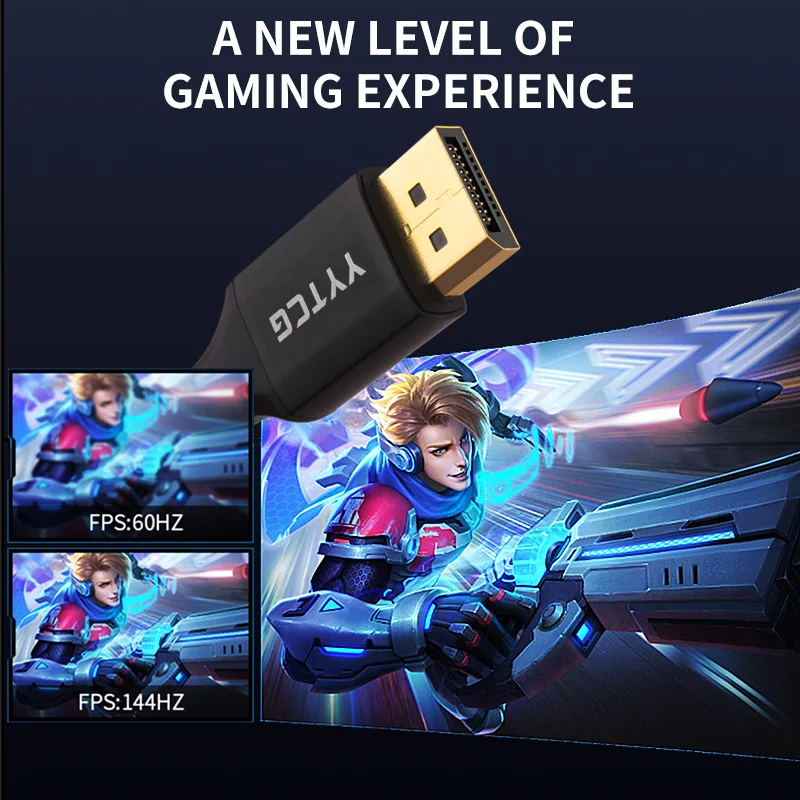 YYTCG ÷ Ʈ ̺ DP 1.4 DP ̺, ǻ Ϳ HDR  ̺ , 8K 60Hz, 4K 144Hz, 120Hz, 2K 165Hz, 32.4Gbps