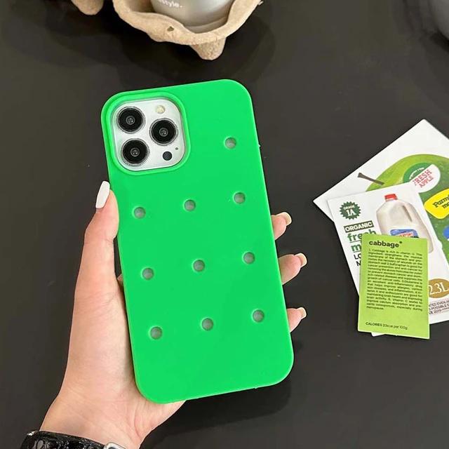 Breathable DIY Hole Matte Silicone Phone Case For iPhone 14 13 12