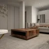 Solid Wood Coffee Table - Low Profile Design for Modern Living Spaces 1
