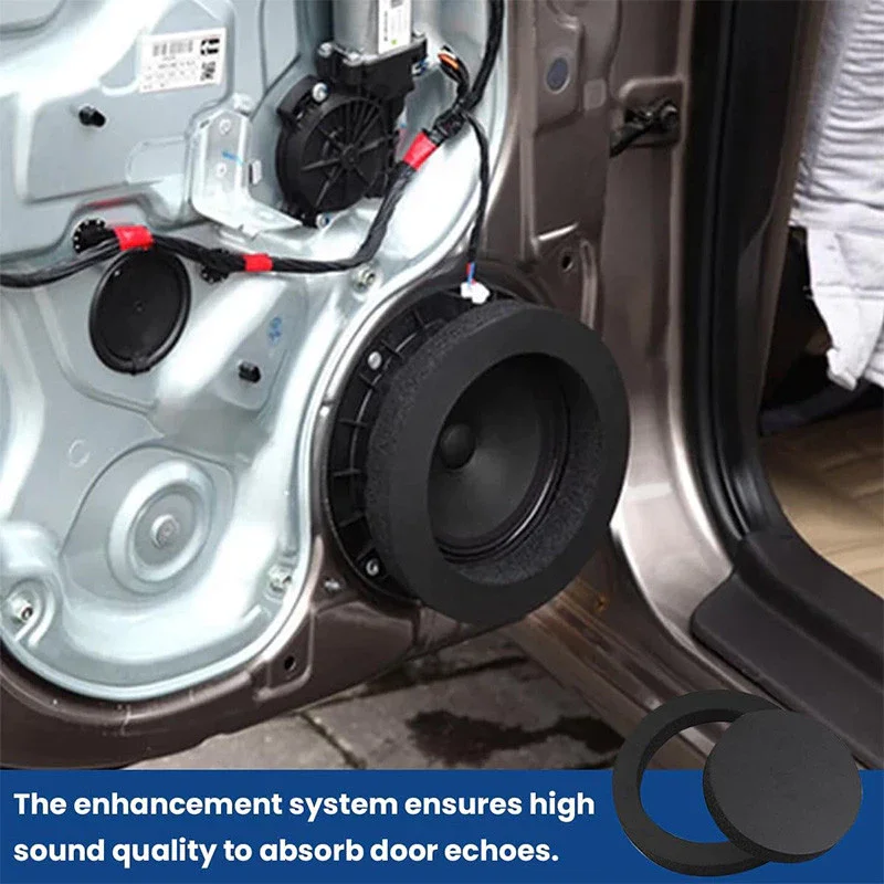 Sound Insulation Ring 4/5/6.5 Inch Universal Car Door Soundproof Cotton Speaker Bass Ring Foam Woofer Pad Noise