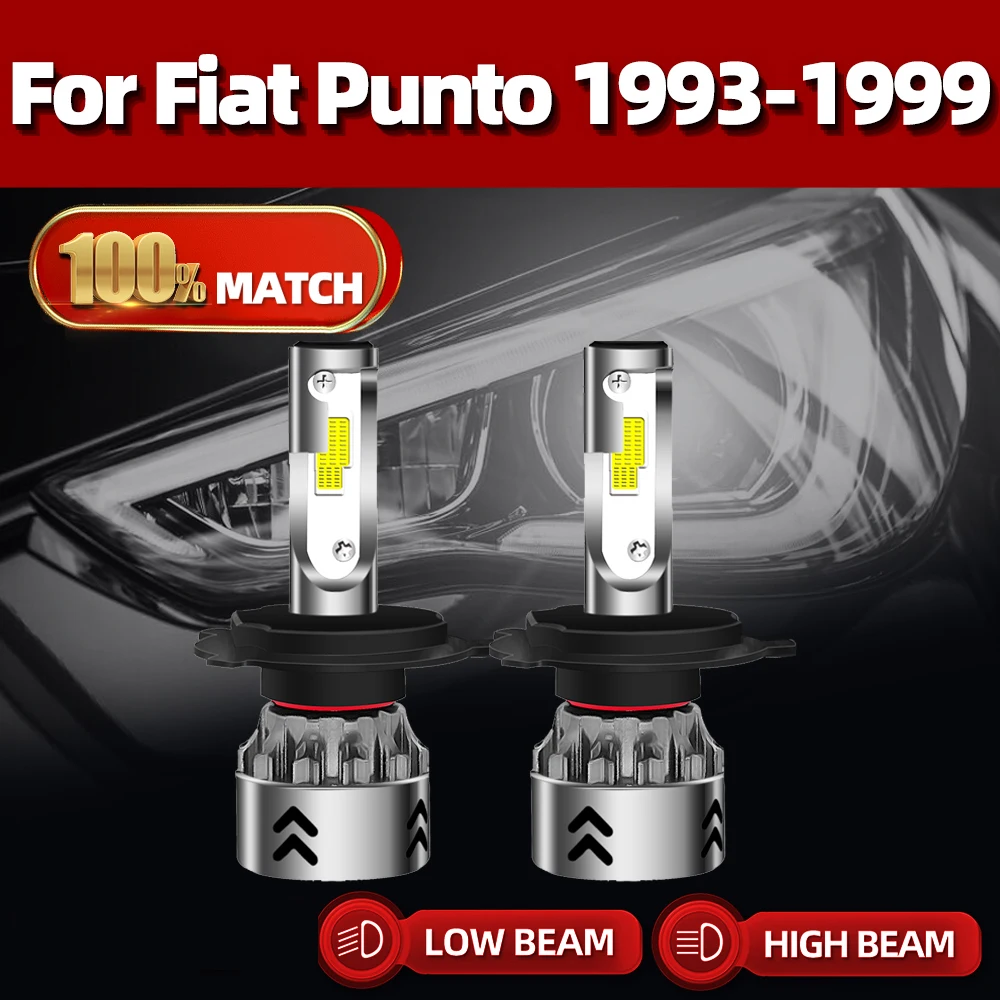 

H4 Canbus LED Car Headlight Bulbs 20000LM Turbo Auto Headlamps 12V 6000K For Fiat Punto 1993 1994 1995 1996 1997 1998 1999