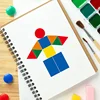 360-1080pcs Colored Triangles Rectangular Dot Stickers for Kids Student DIY Jigsaw Puzzle Geometry Stickers Scrapbook Labels 3