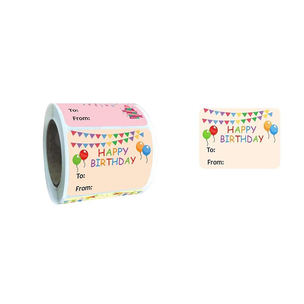 Happy Birthday Gift Tags Name Tags Sticker Christmas To From Label Present Stickers Festival Birthday Sticker for Party 200PCS