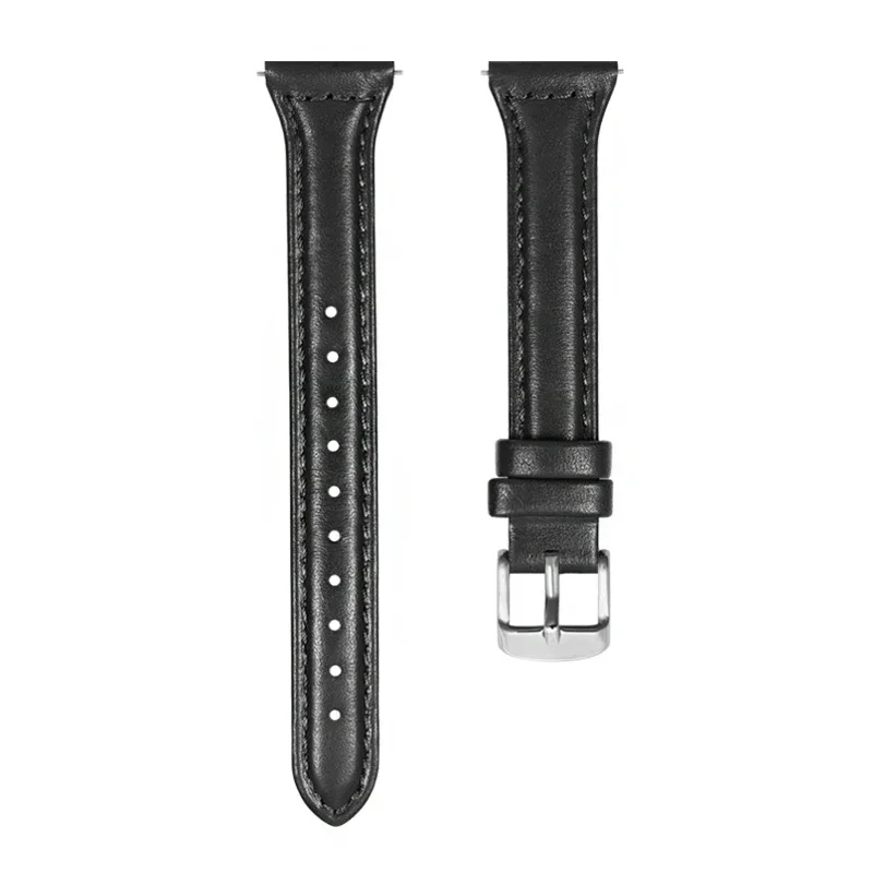 Luxurious Slim Leather Watch Strap - Elegant 20/22mm Bracelet Band