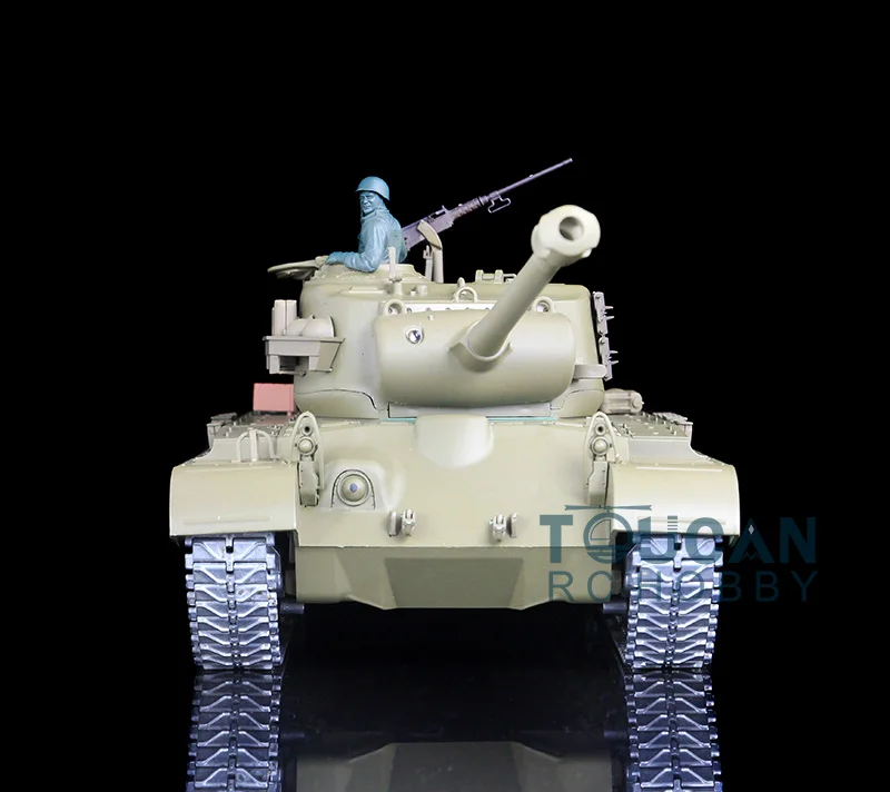 Gifts Heng Long 1/16 7.0 FPV Camera Customized M26 Pershing Painted Green RTR RC Tank 3838 Metal Track Wheel Idlers TH17310-SMT2 5