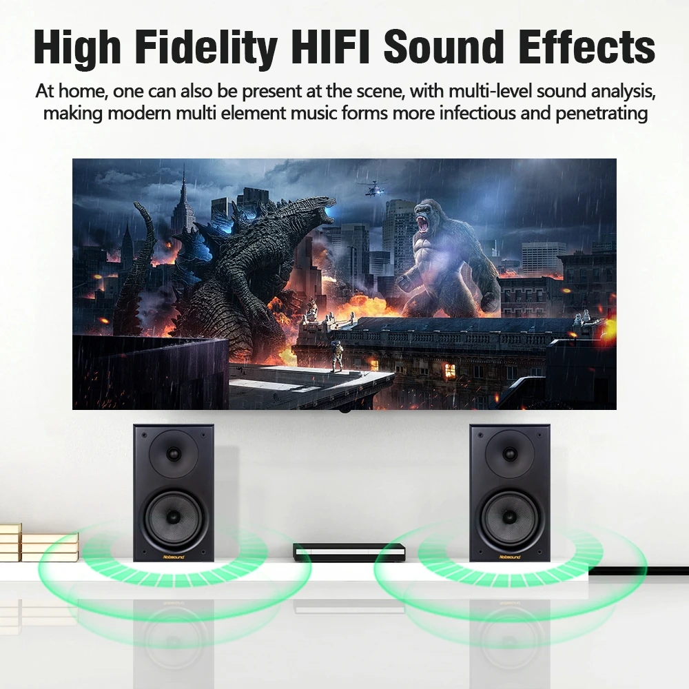 6.5 Inch Desktop Two-Way NS2000MKII Speaker High Power HiFi Audio Speaker Passive Surround Home Theater Bookshelf 100W
