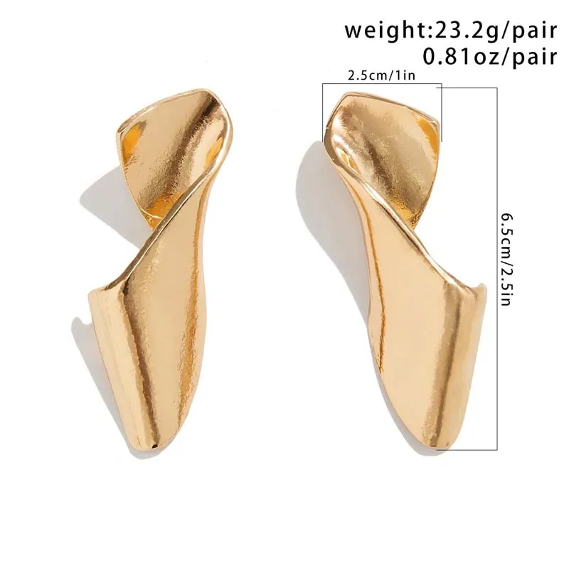 Dainty in acciaio inox placcato oro 18K orecchini geometrici gioielli donna irre