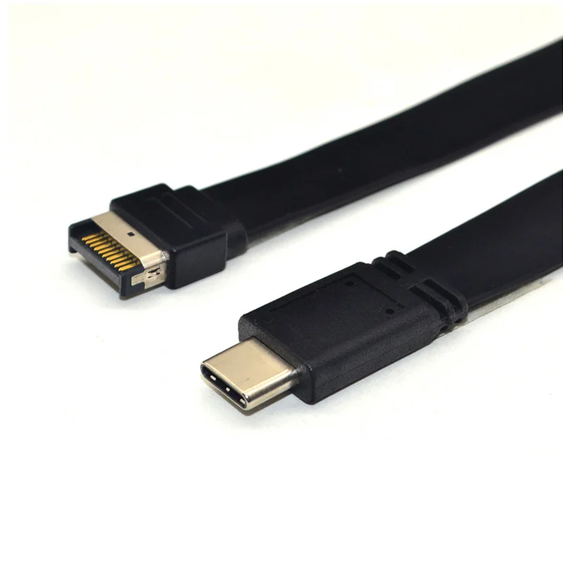 High-Speed Type-E to Type-C Extension Cable, USB 3.2 GEN2 10Gbps, 60cm/80cm Length