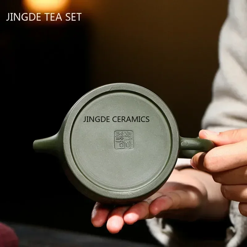 Yixing Handmade Tea Pots Purple Clay Teapot Beauty Kettle Raw Ore Green Clay Teaware Tie Guanyin Chinese Tea Ceremony Gift 290ml
