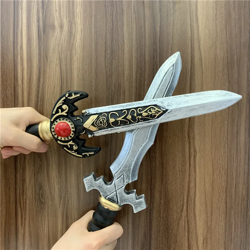Dagger Leaves Rune Sword Prop - Cosplay Weapon for Kids Safe PU Halloween Role Play