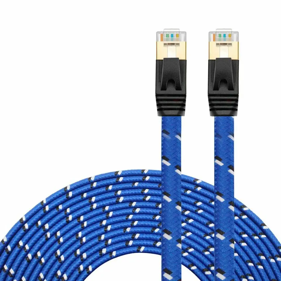 CAT7 RJ45 Patch Ethernet LAN Network Cable For Router Switch gold plated cat7 network cable RJ45 8P8C GOLD PLATED PLUG