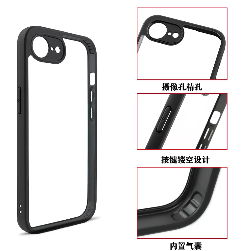 Luxury Clear Shockproof Phone Case - Premium PC + TPU Protective Back Cover