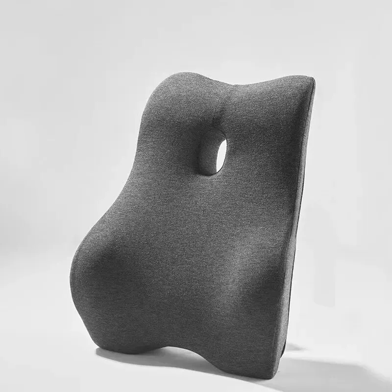 Office waist pillow ergonomic lumbar support memory cotton 4D curved waist pad car rest