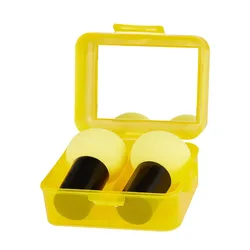 Set of 2 Long Handle Super Soft Makeup Sponges with Mushroom Head (Yellow)