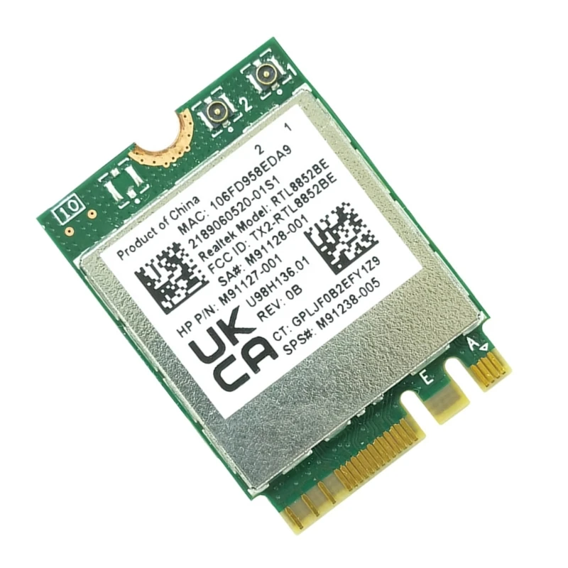 RTL8852BE Wifi6 무선 네트워크 카드 BT5.2 듀얼 밴드 1800M Wlan WiFi 커넥터 M2-NGFF 어댑터 2.4G + 1800Mbps Dropship