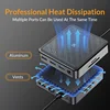 iDsonix Type C Docking Station USB 3.0 HUB Multi Port USB Adapter to 4K HDMI-Compatible RJ45 PD 100W 5Gbps USB C HUB for Macbook 6