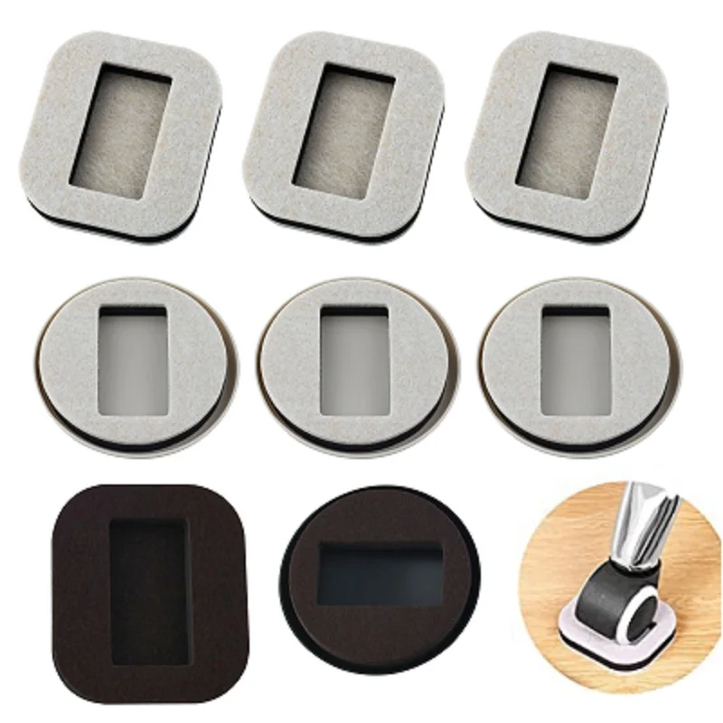 

5 Pcs Bottom Furniture Caster Cups Felt Pads Hardwood Floor Protectors Bed Wheels Stopper Anti Vibration/Noisy Pad Anti-slip Mat