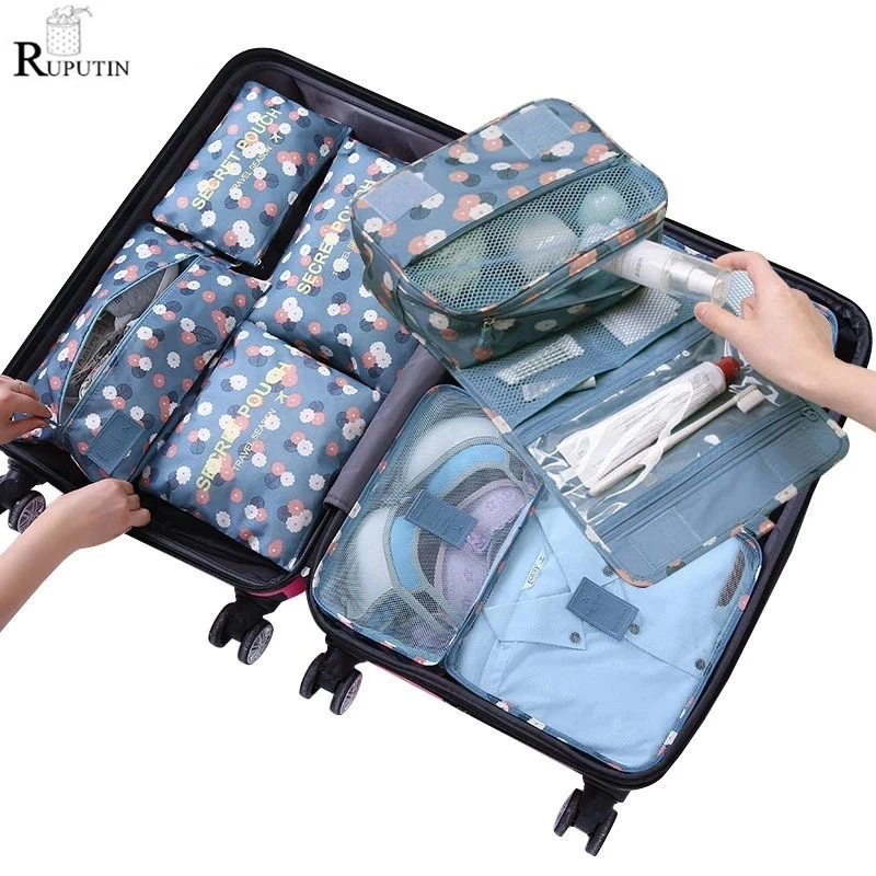 Bolsas de almacenamiento de viaje para ropa interior, zapatos, organizador  de maleta de gran capacidad, Cubo de embalaje de viaje, bolsa ordenada de  equipaje
