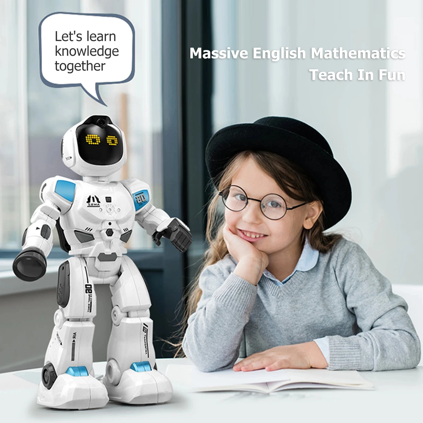 New RC Smart Robot  Touch Function Applause Interaction English Mathematics Sing Dance Robot Toys For kids 4