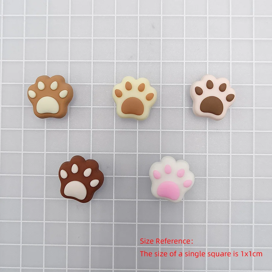 Dropshipping 1Pcs Colorful Cat Claw PVC Shoe Charm Accessories Diy Shoe Buckle Decor Fit Pins Croc Charms JIBZ Kid Party Gift