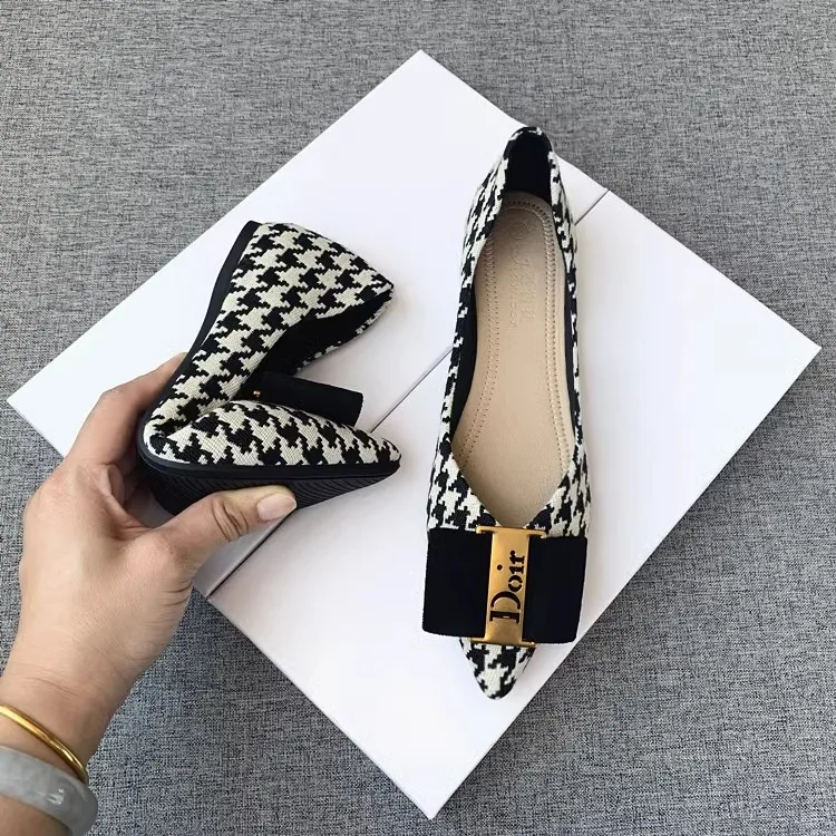 Summer 2024new Fashion Women's Shallow Mouth Casual Female Sneakers Slip-on Flats Bow-Knot Pointed Toe Moccasins Modis Slip