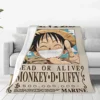 O-One P-Piece Anime Blankets Pirates Japan Manga Wool Funny Warm Throw Blanket for Chair Covering Sofa Spring/Autumn Office 1