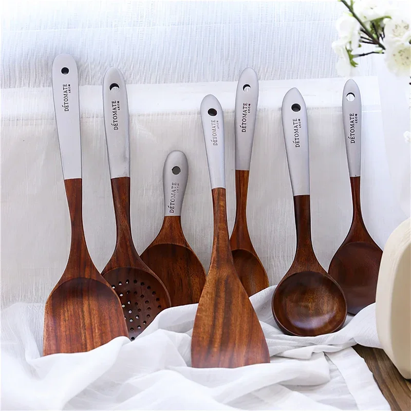 Solid Wood Cooking Tool Teak Spatula Rice Scoop Kitchen Supplies