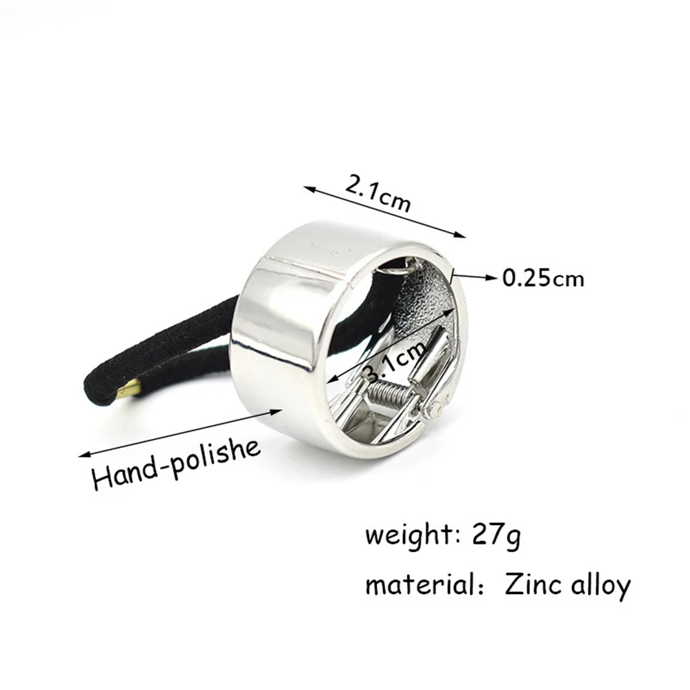 Chic Einfache Haar Ring Metall Schachtelhalm Wilden Seil Für Frau Mädchen Scrunchy Punk Ponytail Halter Elastische Haar Band Haar Zubehör – Detail 3