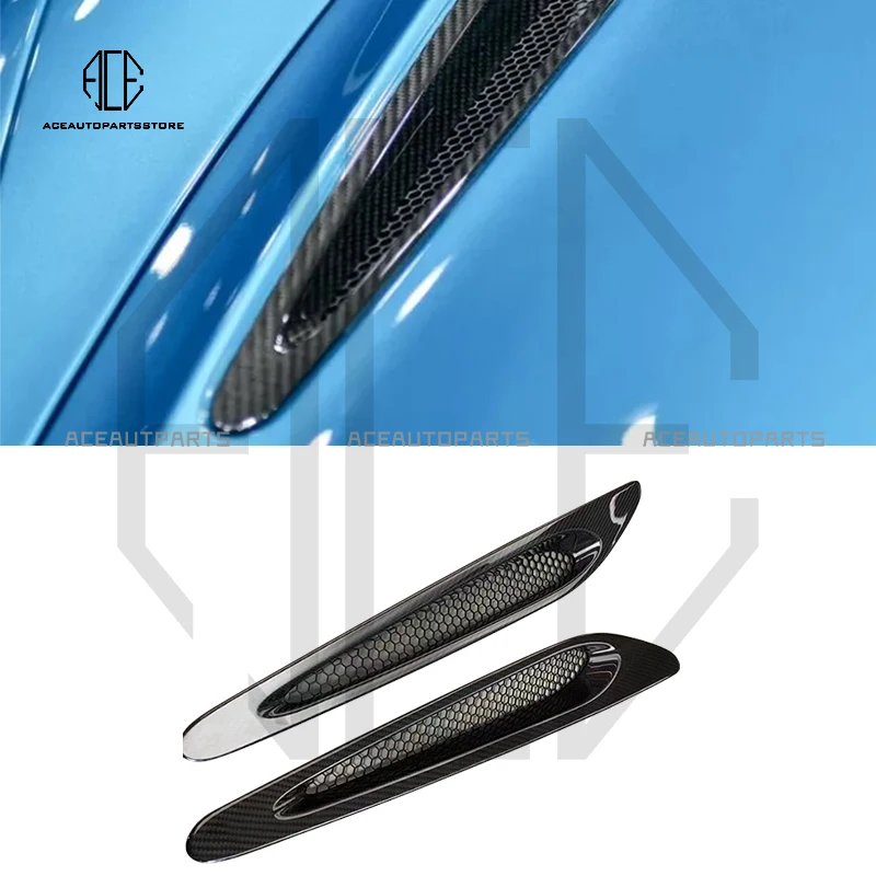 

Car Accessories Dry Carbon Fiber OEM Style Front Hood Side Vents Replacement Fit For 2017-2021 McLaren 720S Coupe Spider