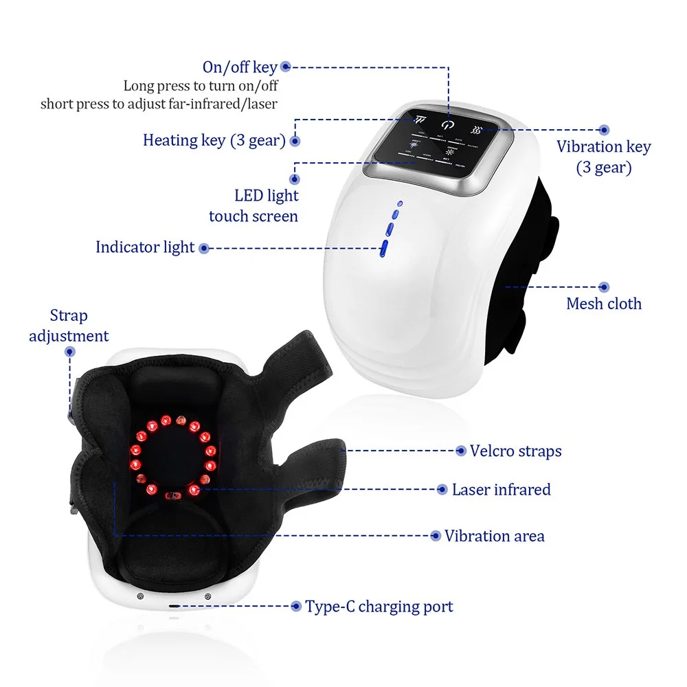 Smart Loftdrock Vibratioun Heizung Elektresch Massage Hine Rout Liicht Infrarout Knéi Schmerzlinderung Massager_voghion.com