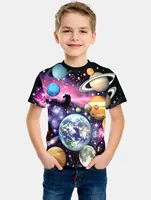 T-shirt for a Boy Children Clothing Space Korean Children's Clothes 2024 Kids Spring Clothes Top Shirts T-shirty Tops Child Boys 1