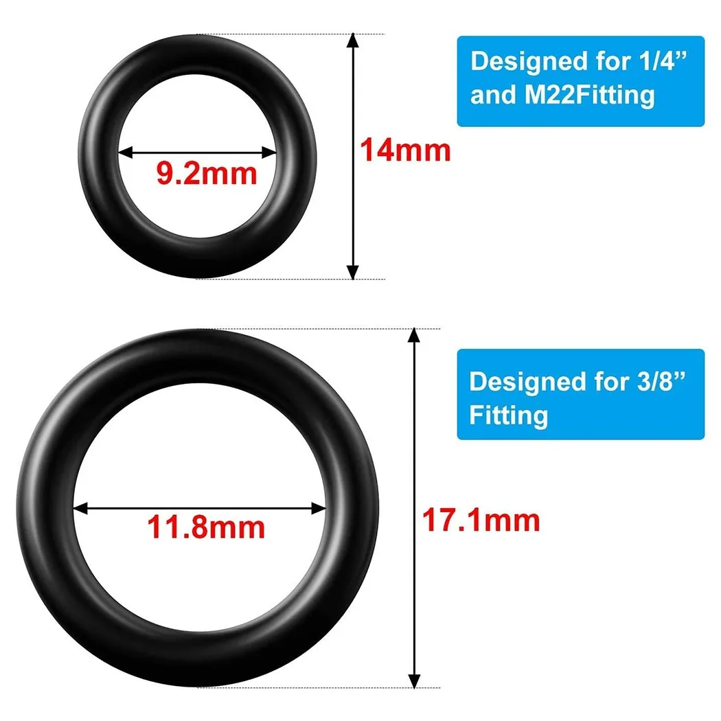 O Ring For High Pressure Washer 1 In 4 Inch 3 In 8 Inch M22 Quick Disconnect Fitting Gasket Washer Seal Rubber Set