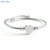 MHS.SUN Classic Open Heart Cuff Bangle Gold Silver Color Stainless Steel For Men Women Adjustable Lover Birthday Party Jewelry 6