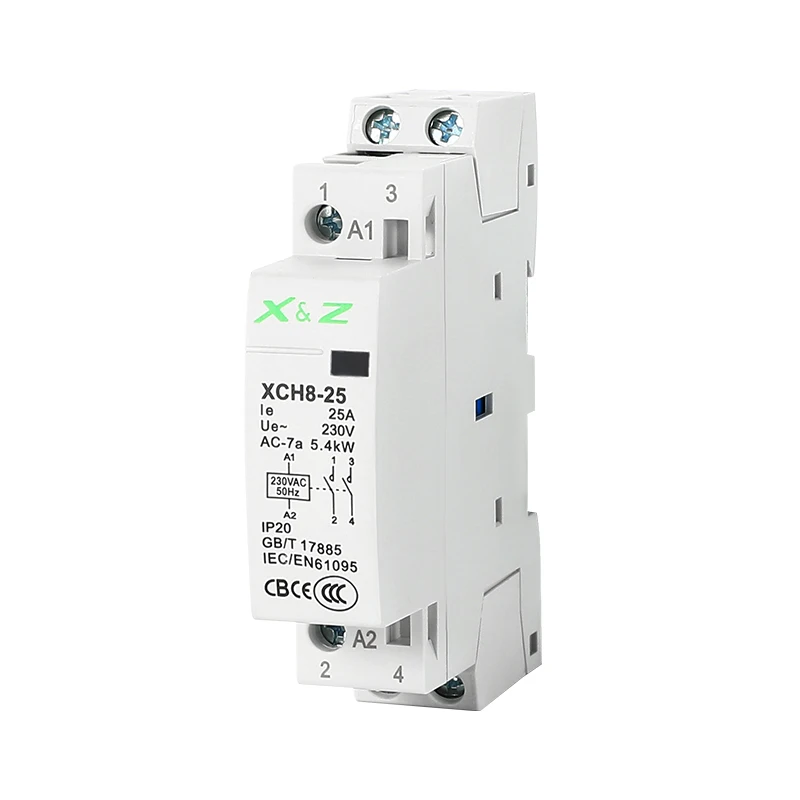 Contacteur 1no 1nc Contacteur AC 2P 220V/230V Pour Rail DIN - 20A