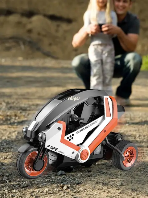Large Kids Motorcycle Electric Remote Control RC Car Mini Motorcycle 2.4Ghz Racing stunt Motorbike Boy Toys For Children 4