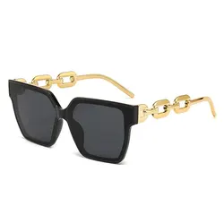 Vintage Cat Eye Rectangle Sunglasses (Black)