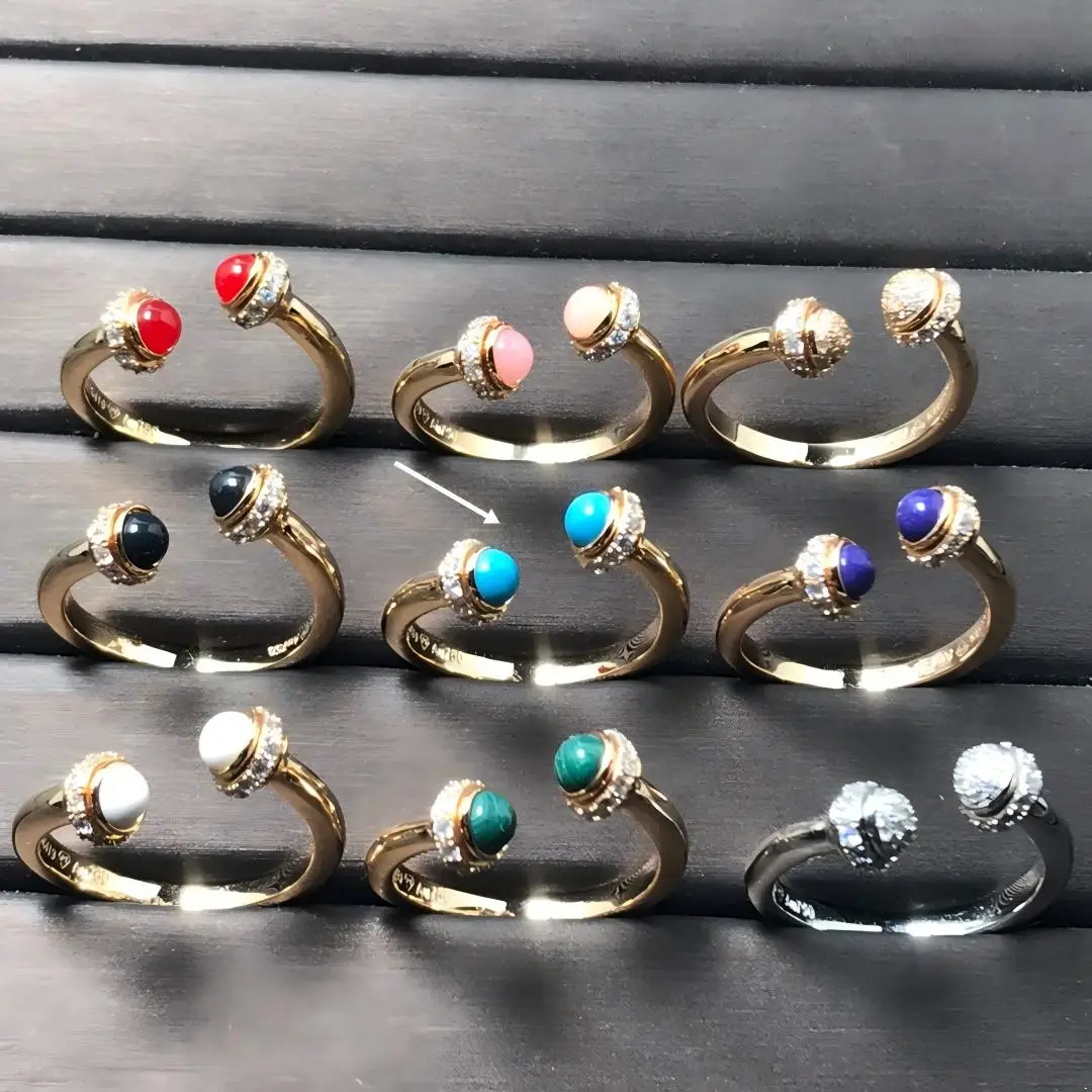 Elegant 18K Rose Gold Women's Diamond Open Ring