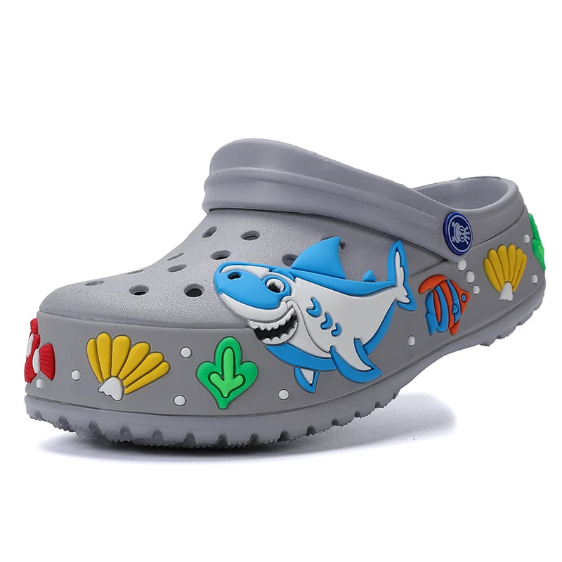 Children Summer Cartoon Sandals Quick-Dry Beach Kids Clogs Slippers Light-weight Wear-resistant Boy Girl Slip-on Shoes girl princess shoes Children's Shoes