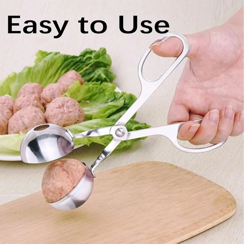 Ball Mold Stainless Steel for Croquettes and Meatballs Digging Ice Cream Household Gadgets for The Kitchen