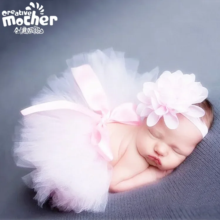 newborn-photography-clothing-baby-photography-skirt-baby-hundred-day-skirt-girl-props-puffy-skirt-아기-코스프레