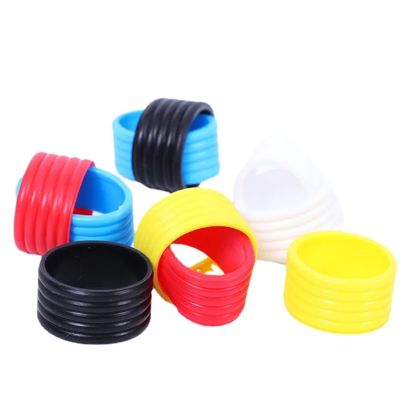 10Pc Tennis Racket Sealing Rubber Ring Grip Hand Sweat-absorbing Band Fixed Silicone Ring Stretchable Handle Rubber Ring