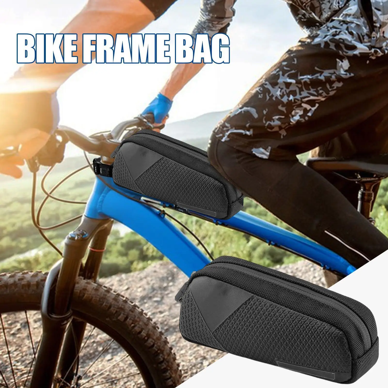 Bike Frame Bag Bicycle Phone Front Frame Bags Cycling Pack Tools Storage Pouch For Phone Gravel Riding Touring Commuting