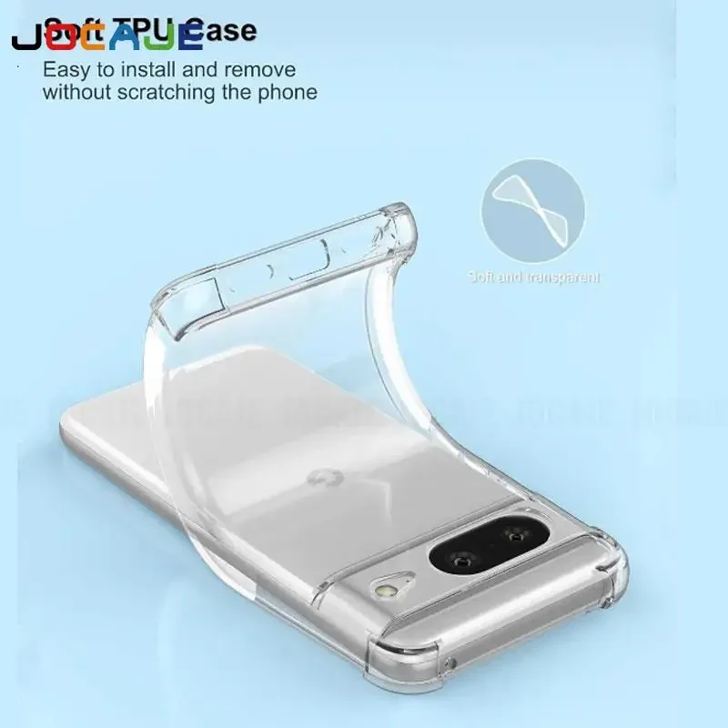 Clear Ring Holder Shockproof Stand Phone Case with Soft TPU and Four-Corner Drop Protection