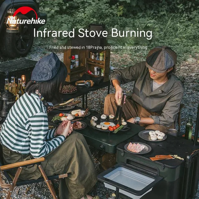 Naturehike Hordozható Barbecue Főző Konyhai Tábor Asztal Készlet Konyha Kültéri Kemping Igt Piknik Bbq Combo Table - Image 5