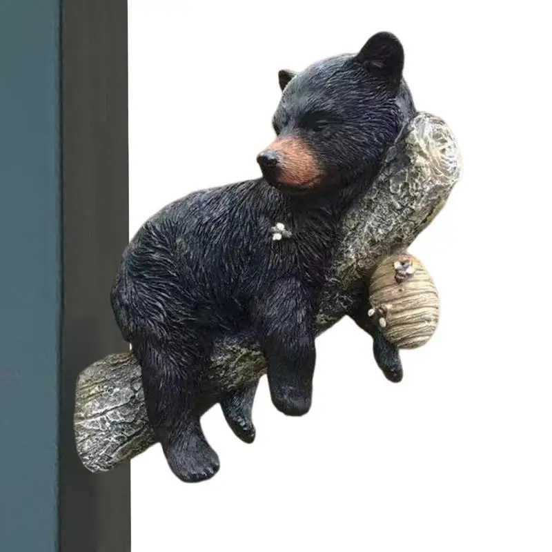 

Black Bear Statue Resin Sculpture Home Decor Bear Statues Animal Figurine Decoration Home Decoration Accessories